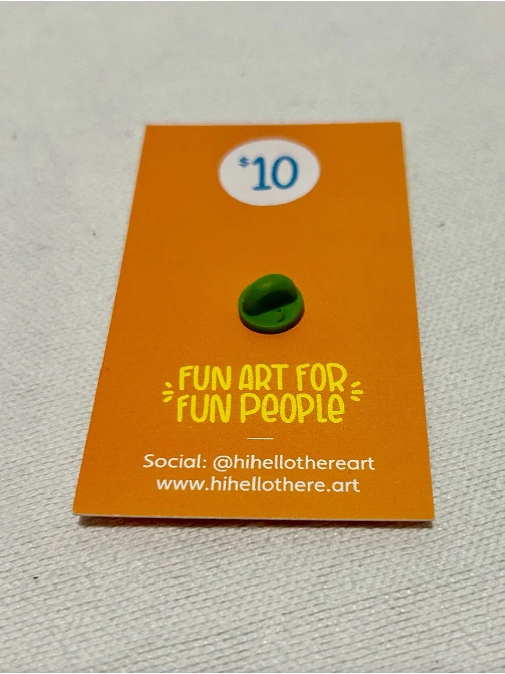 Hi Hello There Friendly Foods Burger Enamel Pin New on Card